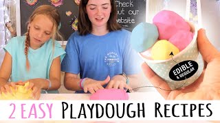 2 Easy Homemade Playdough Recipes  How to Make No Cook amp Edible Playdough [upl. by Hisbe]