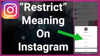 What Does Restrict Mean On Instagram [upl. by Einnaffit829]