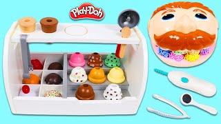 Feeding Mr Play Doh Head Ice Cream Scoops [upl. by Irek]