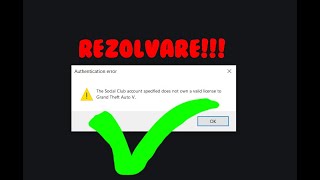Social Club Account Specified Does Not Own a Valid License to GTARezolvare Problema【１００％】FIVE M✔ [upl. by Zanahs]