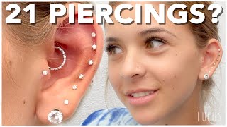 21 Piercings In ONE DAY INSANE [upl. by Meyeroff]