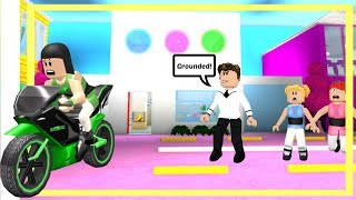 Bloxburg Buttercup PowerPuff Teens Routine Part 2 She got Grounded Roblox Roleplay [upl. by Kenway]