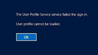 user profile service failed the login user profile cannot be loaded fix provlem win 10 [upl. by Rodoeht]