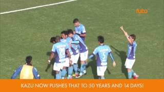 Kazuyoshi Miura scores for the record  Watch The Goal [upl. by Heathcote362]