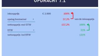 Brutowinstopslag  berekenen van de verkoopprijs MampO havovwo [upl. by Trinity395]