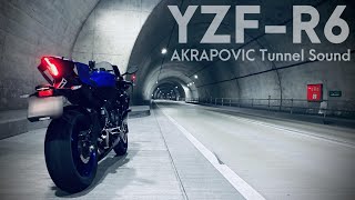 AKRAPOVIC Tunnel Sound  YAMAHA YZFR6 [upl. by Chatav]