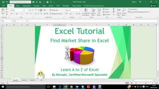 Calculating Market Share in Excel [upl. by Linc]