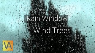 Rain Hitting Window with Wind Through Trees Sound [upl. by Elisabeth]