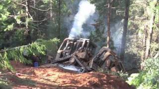 D 4 High Track Dozer Rollover and Recovery [upl. by Ramu]