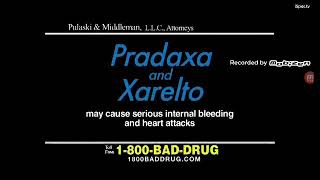 PULASKI amp MIDDLEMAN TV COMMERCIAL PRADAXA AND XARELTO ISPOTTV [upl. by Ailito222]