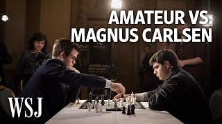 Amateur Challenges Chess Grandmaster Magnus Carlsen  WSJ [upl. by Vogel16]