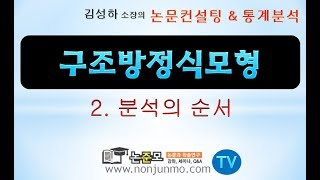 논준모연구소TV 구조방정식모형 2 분석의 순서 [upl. by Gwendolyn]