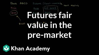 Futures fair value in the premarket  Finance amp Capital Markets  Khan Academy [upl. by Orpha18]