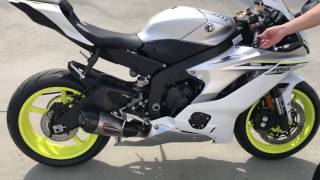 2017 Yamaha R6 sound  Stock vsYoshimura Alpha T full system [upl. by Ssitnerp]