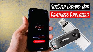 How To Transfer Files To iPhone  SanDisk iXpand Flash Drive Go Software Features Explained On iOS [upl. by Lytsirhc437]