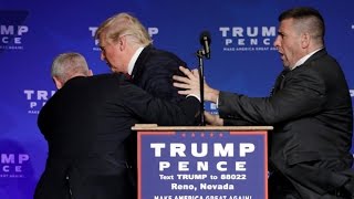 Donald Trump rushed off stage during rally in Nevada [upl. by Shuping91]