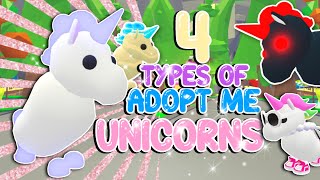 4 Types Of Unicorn Pets in Adopt Me Roblox Adopt Me Story [upl. by Cheshire]