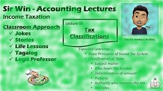 Lecture 06 Classification of Taxes Income Taxation [upl. by Monro24]