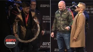 FULL TJ Dillashaw vs Henry Cejudo UFC Fight Night Brooklyn Press Conference  ESPN MMA [upl. by Feinberg]