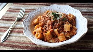 Bolognese Sauce  Marcella HazanInspired Meat Sauce Recipe  Rigatoni Bolognese [upl. by Yalcrab]