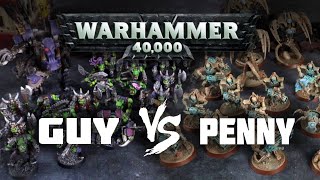 Sandstone Necrons vs Deathskulls Orks 500 point Warhammer 40000 battle report [upl. by Soma]