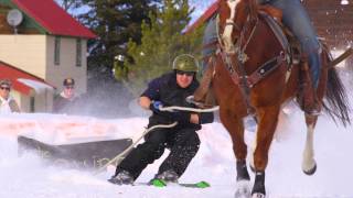 Skijoring in Wisdom Montana [upl. by Squier]