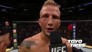 UFC 227 TJ Dillashaw Octagon Interview [upl. by Joellen]